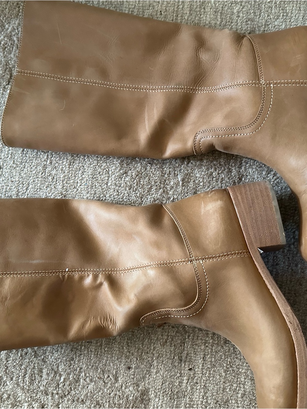 Steve Madden Tall Tan Leather Boots